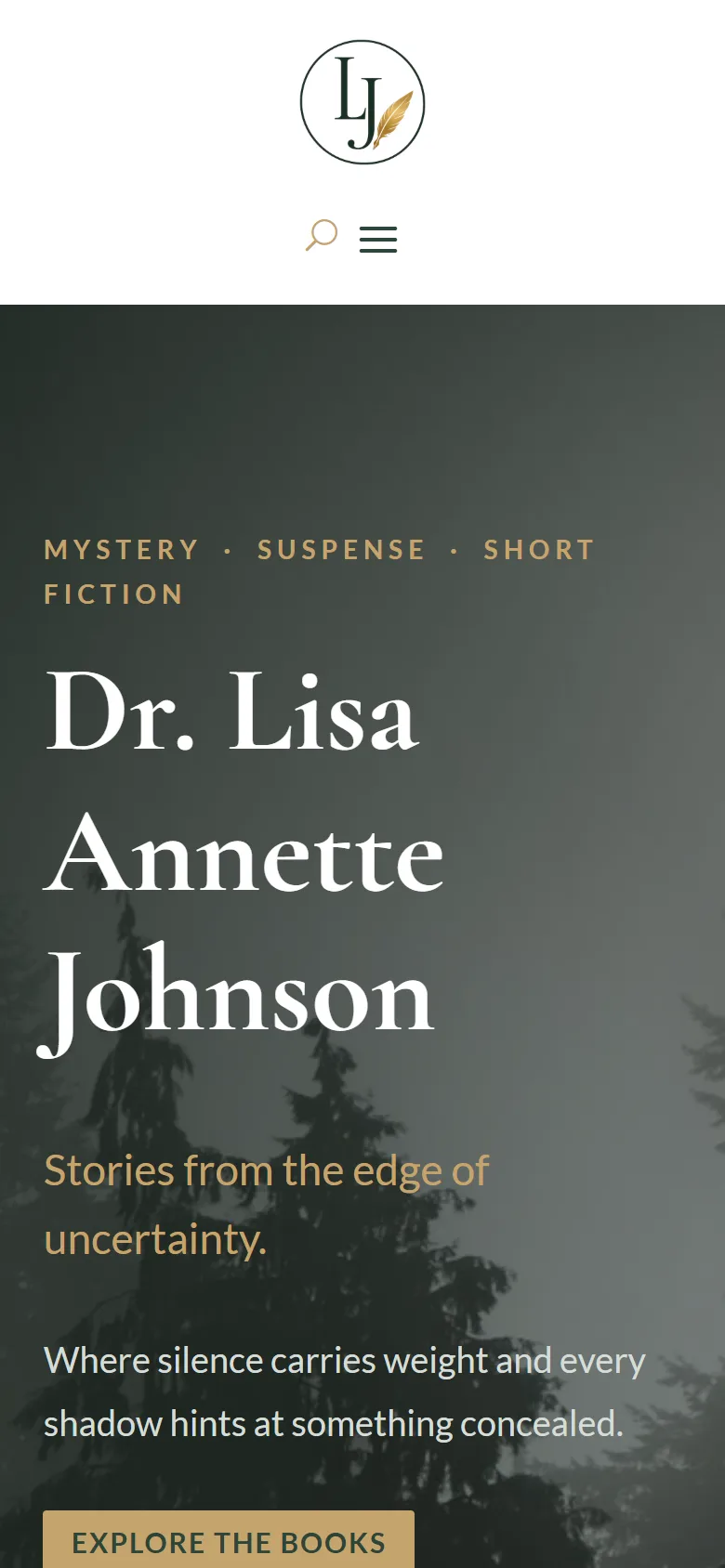 Phone view of lisajohnsonbooks.com